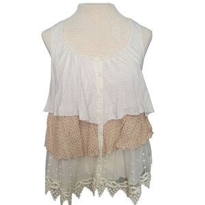 Free People Tiered Sleeveless Top Size-XS